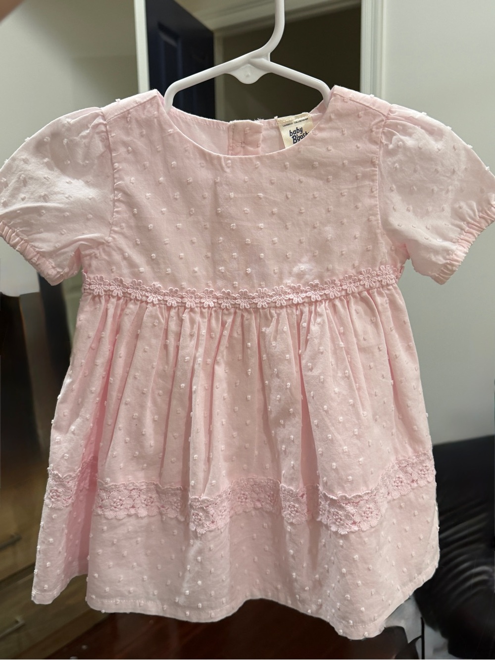 babyB'gosh 6M Pink Swiss Dot Infant Dress